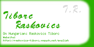 tiborc raskovics business card